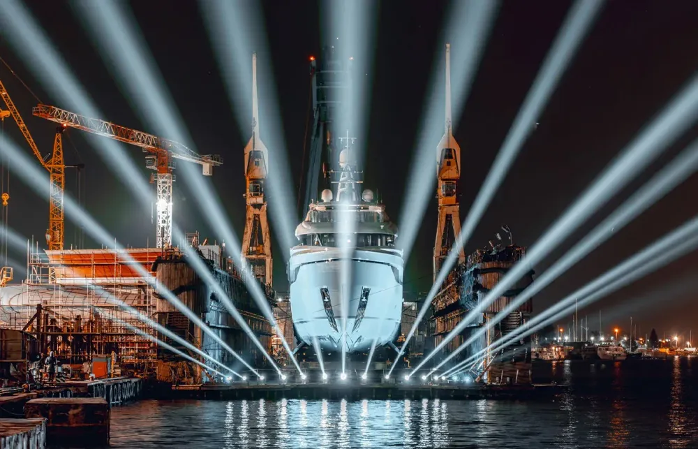 Conrad Shipyard Launches C144S Hull #2 [EXTRA TIME], Christening Ceremony in Poland to Come