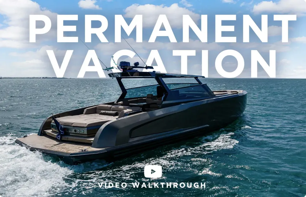 Take A Video Tour of PERMANENT VACATION, 52' Vanquish 2022