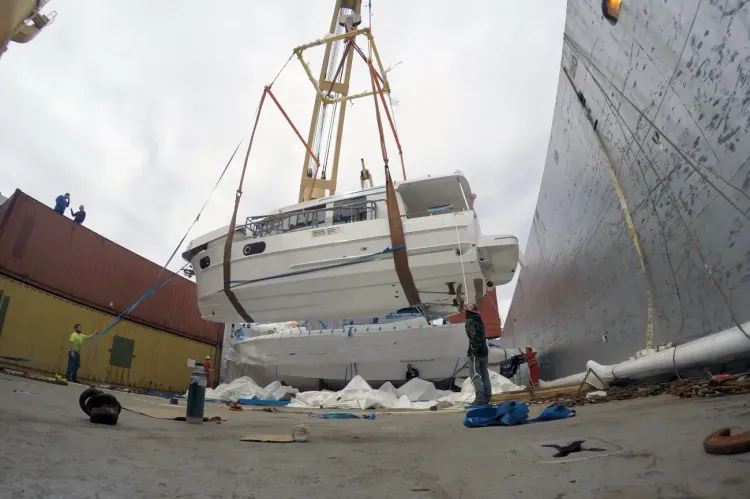 Beneteau Yachts Offloading in Port Everglades Florida