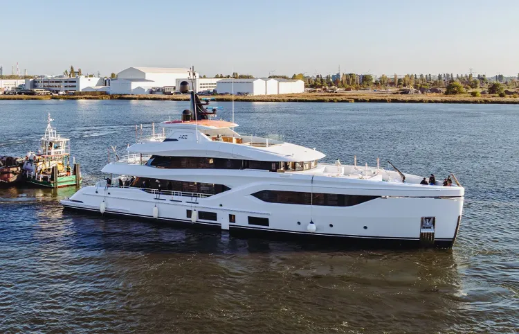 Conrad Shipyard Launches C144S Hull #1 [ACE], Christening Ceremony in Poland to Come
